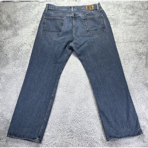 Vintage Polo Ralph Lauren Jeans Mens 34x29 Blue Ashmore Straight‎ Denim - Picture 2 of 10